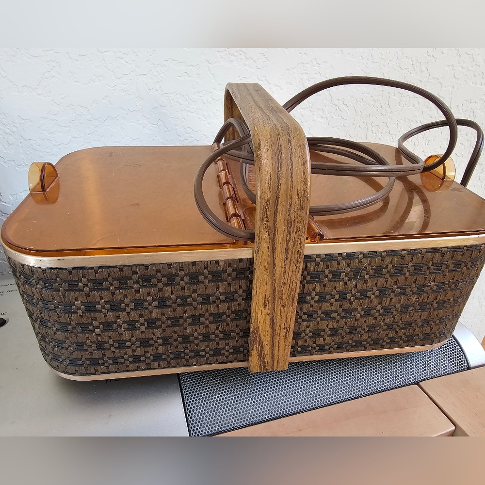 Vintage Mid-century Modern Salton Hot Bread Basket.